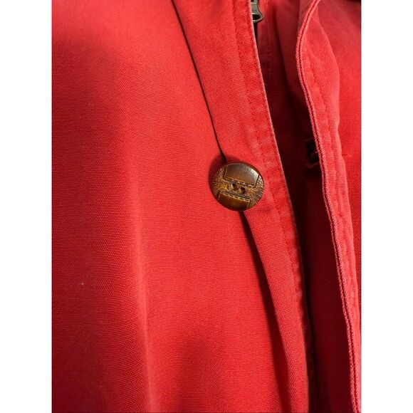 Vintage Marlboro Country Store Red Field Jacket XL – 90s Workwear Canvas Coat Br - Picture 11 of 16
